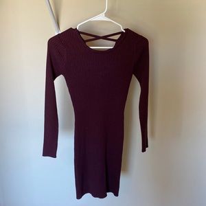 🔴maroon skintight dress